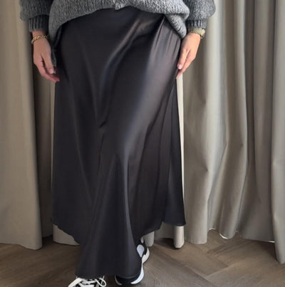 Silk Skirt Grey