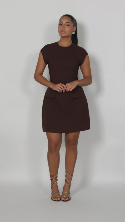 Silhouette dress Brown