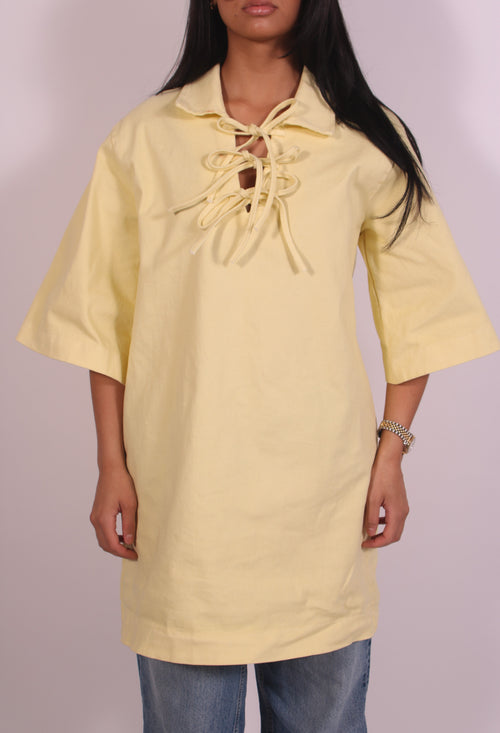 Jaimie oversized jeans shirt Yellow