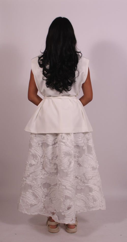 Flower skirt White