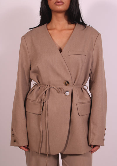 Tie blazer Beige