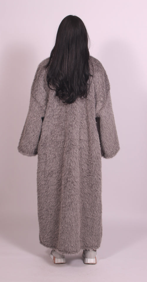 Fuzzy Cardigan Grey