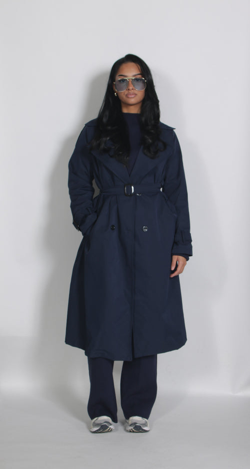 Midline trenchcoat Navy