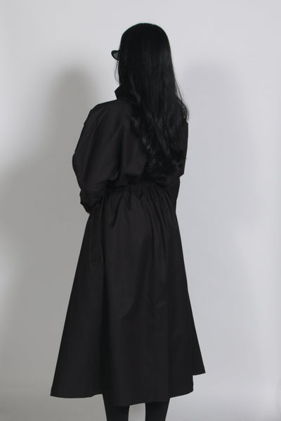 Zip up trenchcoat Black