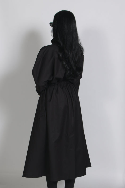 Zip up trenchcoat Black